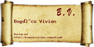 Bogács Vivien névjegykártya